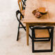 Folding black cannage chair