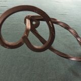 Vintage wrought iron coat/patère with 5 hooks