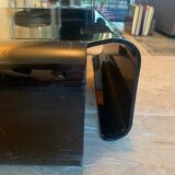 Smoked plexiglass coffee table Michel Dumas 70s