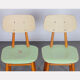 Suite de 4 chaises vintage en bois éditées par Ton 1960