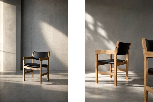 Ensemble de 4 chaises en chêne danois de style mid-century moderne par Hans J. Wegner pour Getama