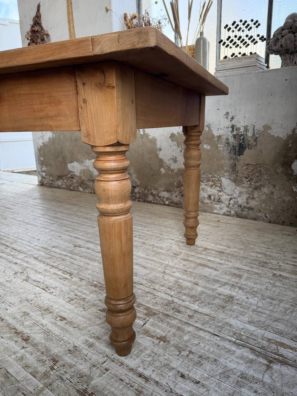 Table de ferme en merisier