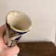 Ancient Persian Vase Iran Persia Qajar Bird Fish 19th Century
