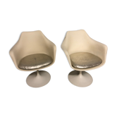 Paire de fauteuils Tulip pivotants d'Eero Saarinen pour Knoll International