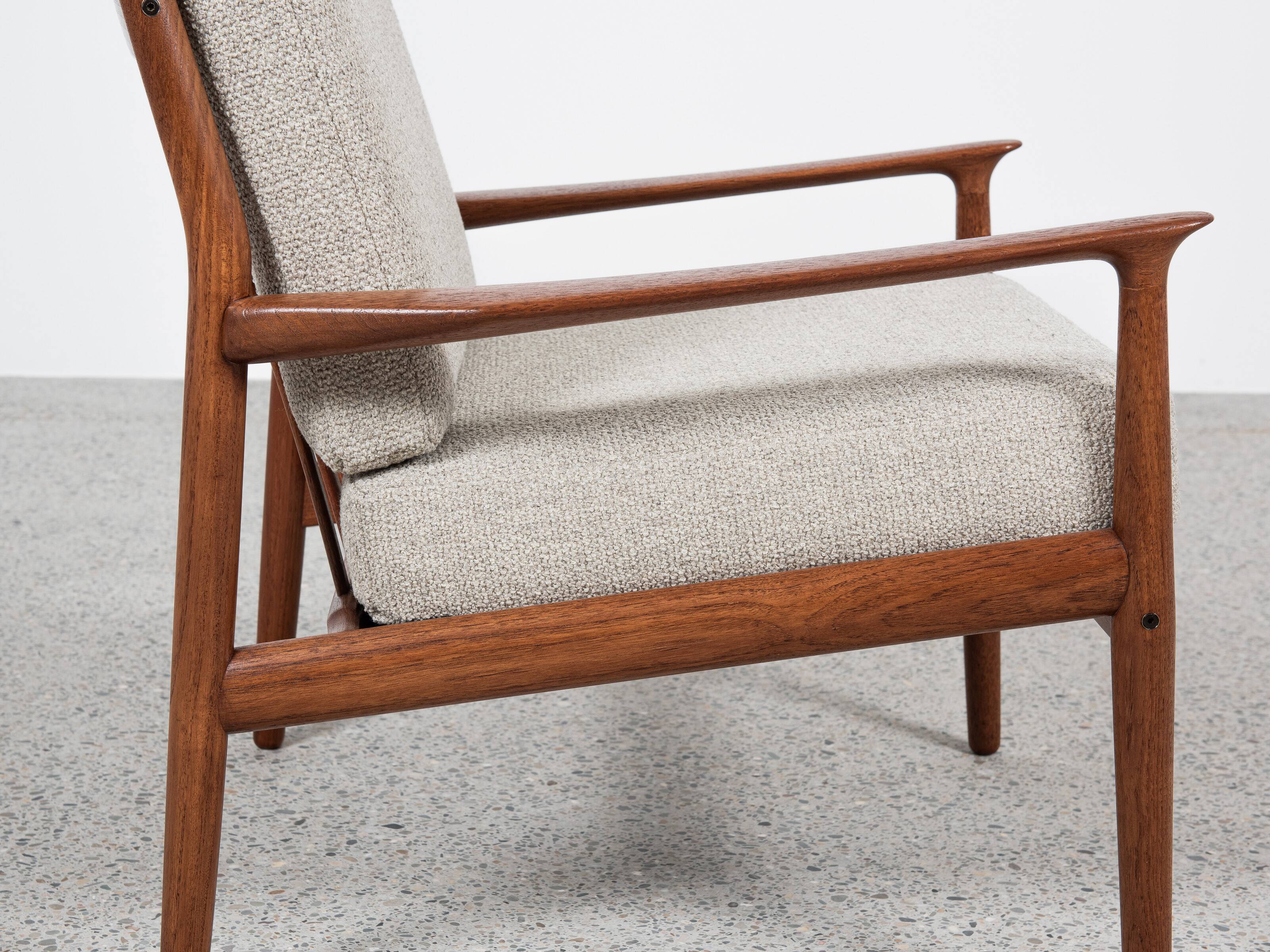 Midcentury Danish easy chair in teak by Svend Aage Eriksen for Glostrup 196