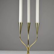 Polished Brass Candelabra by Gunnar Ander for Ystad-Metall, Sweden 1960s