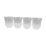 Series of 4 crystal whiskey glasses