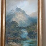 Large watercolor - Landscape dated 1887 by Edmund Phipps
