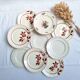 Vintage flower dessert plates from Sarreguemines, Longwy, and Lunéville.
