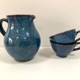 Pichet vase en grès bleu des Manufactures Normand