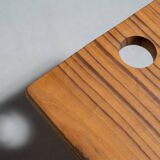 Rounded rectangular monoxyl teak cutting or presentation board L:34