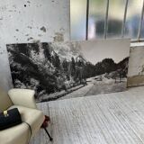 Ancienne photographie montagne noir et blanc XXL