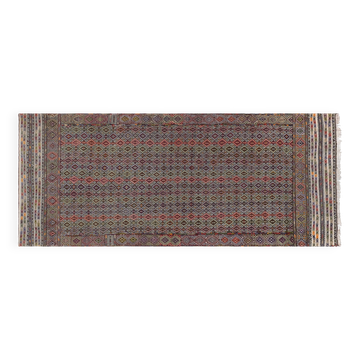 Vintage Turkish Oushak Rug Handwoven 141x356 cm
