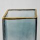 Sommerso vase by Petr hora, blue glass, golden edges, Czech Republic, 1970