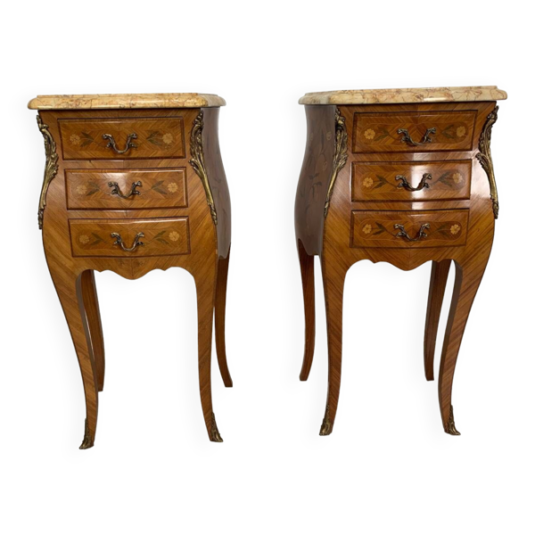 Paire de chevets marbre
