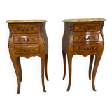 Pair of marble bedside tables