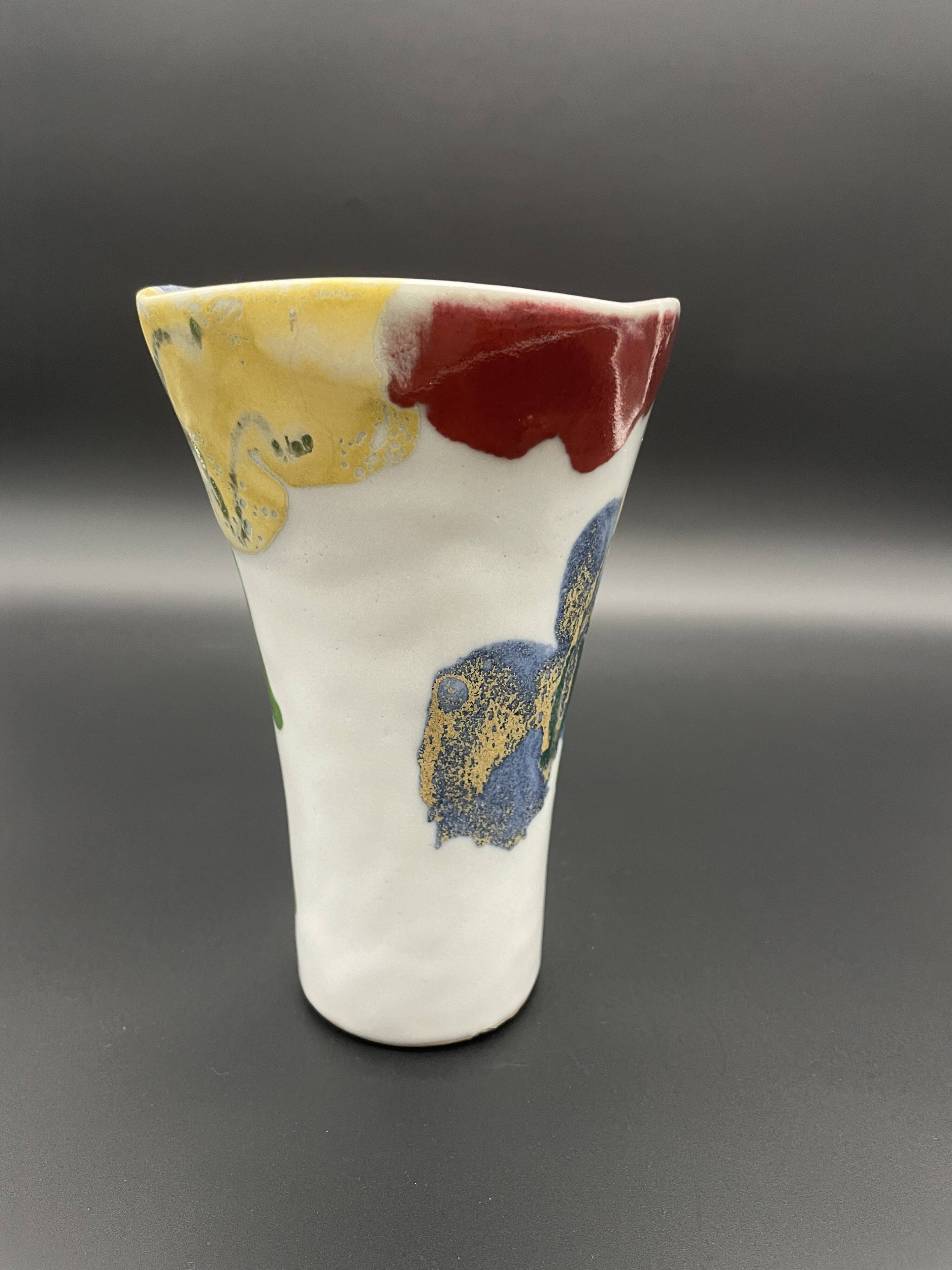 Poppy vase by Janice Tchalenko for Dartington Pottery, 1980s.