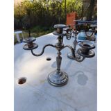 Pair of silver-plated candelabra