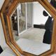 Mirror with parecloses bevel ice 1961 Belgium