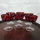 Old crystal glasses on foot champagne glass,