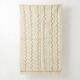 White Moroccan rug in wool with yellow zigzag 150x250 cm