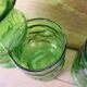 6 green glasses Fidenza Italy
