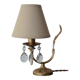 Golden table lamp with crystal tassels