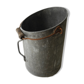Ancien seau charbon zinc old zinc coal bucket zinkkohleeimer déco rustique