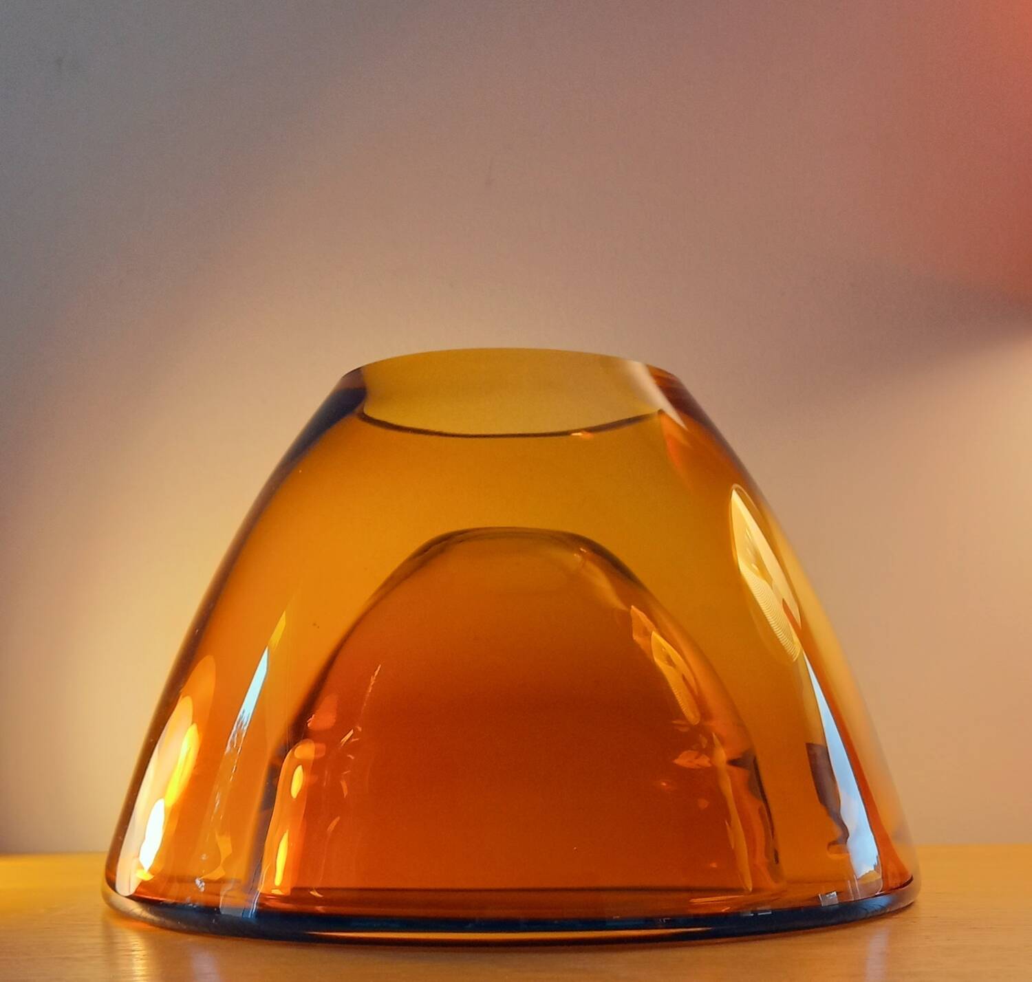 Amber glass cup from the early 2000s