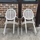 Pair of cabriole medallion armchairs in Louis XVI style