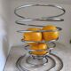 Chrome spiral fruit basket