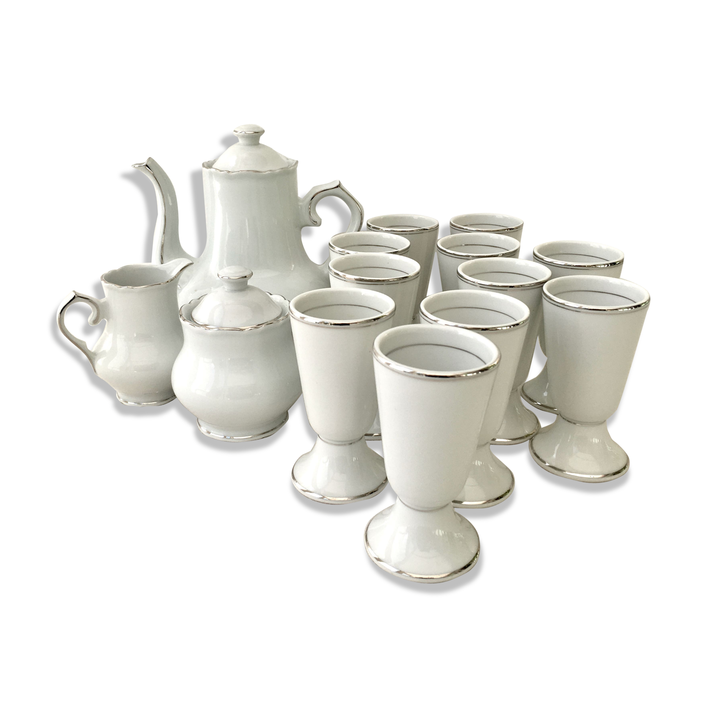 80s coffee service for 10 people