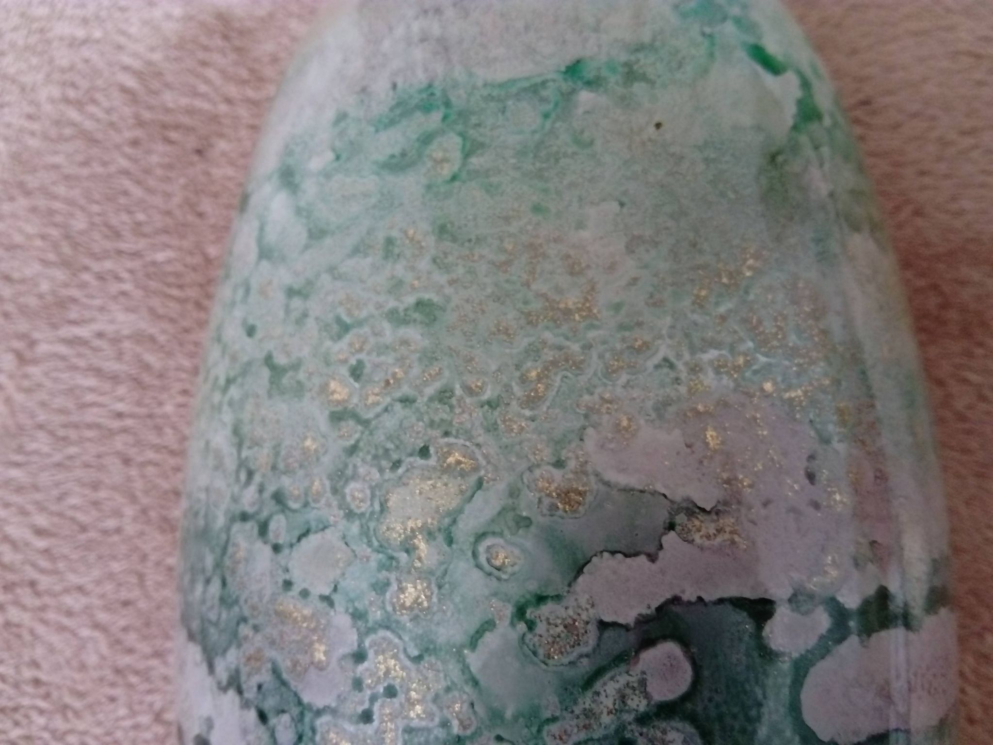 Large lacquered glass vase signed Jean-Noêl Bouillet