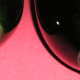 Pair of vases glass "bottle" double layer, 70 years