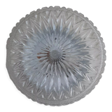 Round ceiling lamp chiseled glass shape sun