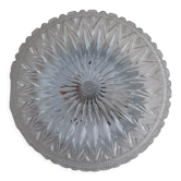 Round ceiling lamp chiseled glass shape sun