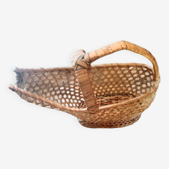 Vintage wicker basket for bottle