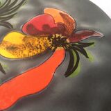 Blue flower underside signed La Roue de Vallauris