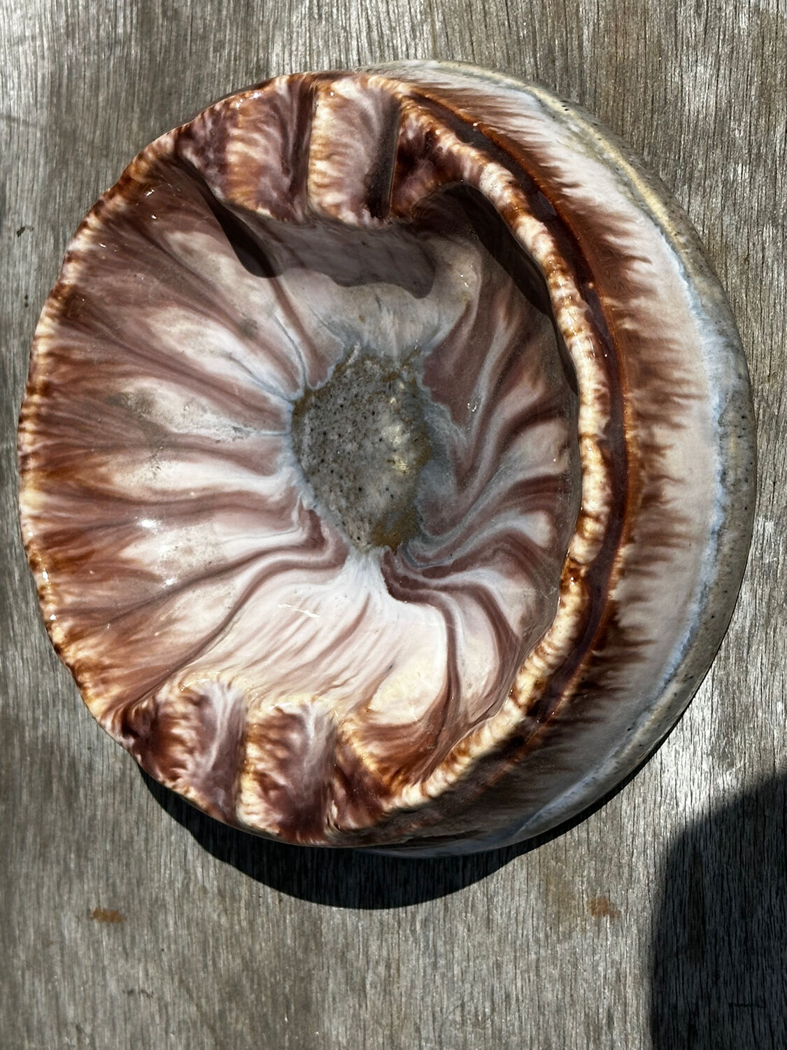 Empty Ashtray Pocket in Ceramic Marble Effect D 14 cm