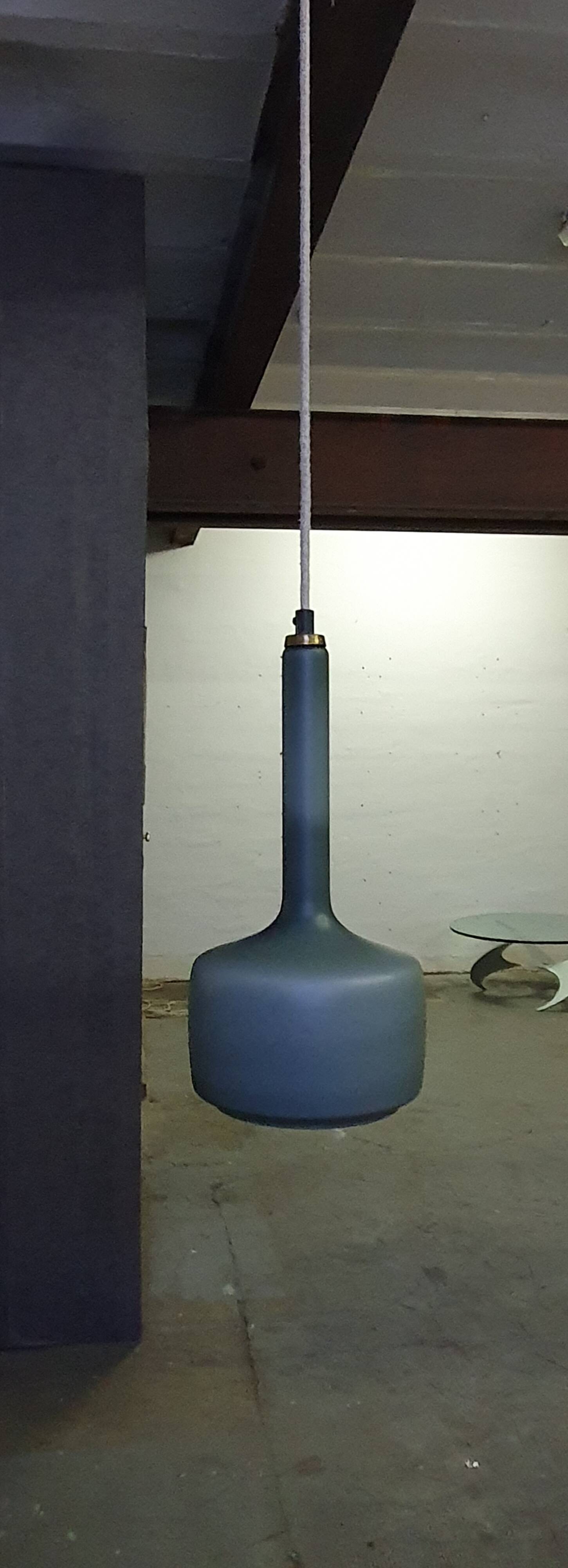 Glass pendant ceiling light from the 60s