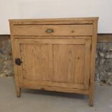 Raw wood jam cupboard / small Parisian sideboard