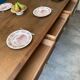 Farm table with 6 drawers