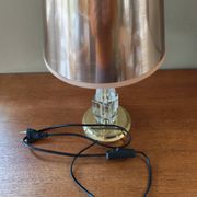 Lampe Art Déco, verre et laiton