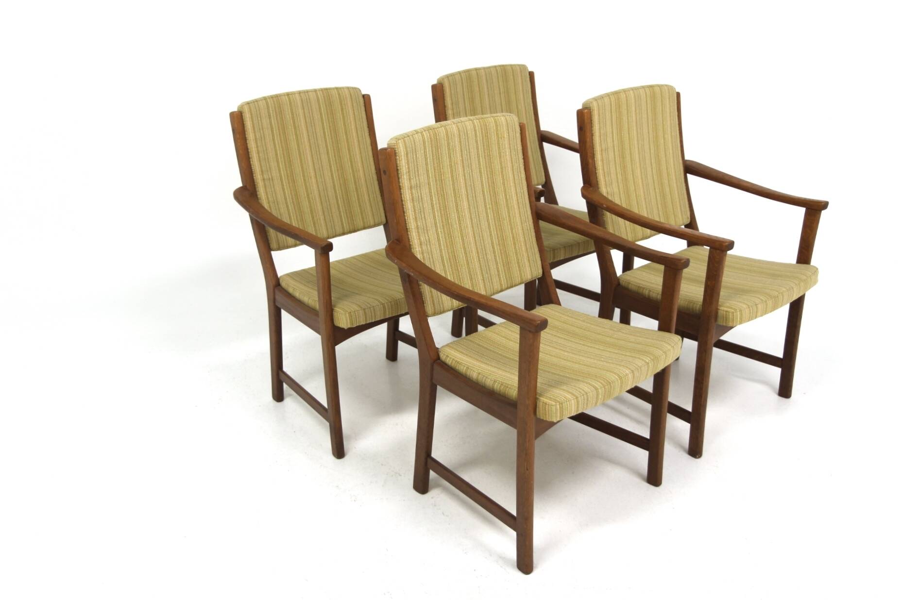 Set of 4 Scandinavian oak chairs, Sweden, 1950