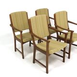 Set of 4 Scandinavian oak chairs, Sweden, 1950