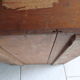 Old military travel trunk with oak key and label