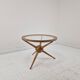 Tripod Table in Wood and Glass Attributed to Cesare Lacca, Italy, 1950s