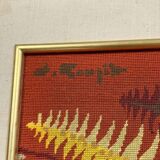 Old tapestry in the spirit of J. Lurcat, signed Goupil circa 1960