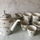 Porcelain barbel tea set Limoges Guérin
