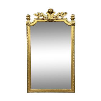 Louis XVI style mirror in gilded wood circa 1850